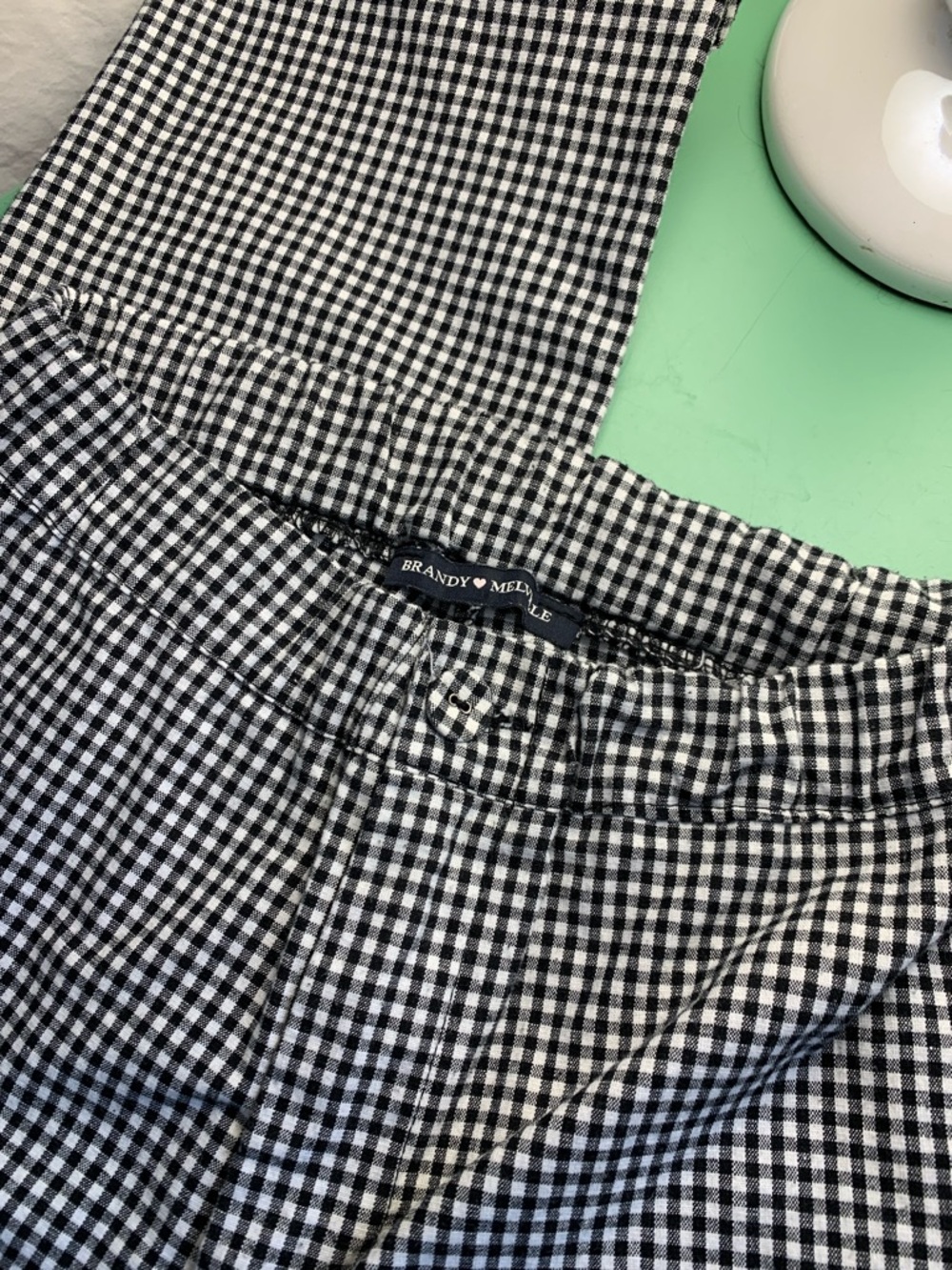 Brandy Melville Black & White Gingham pants, Small